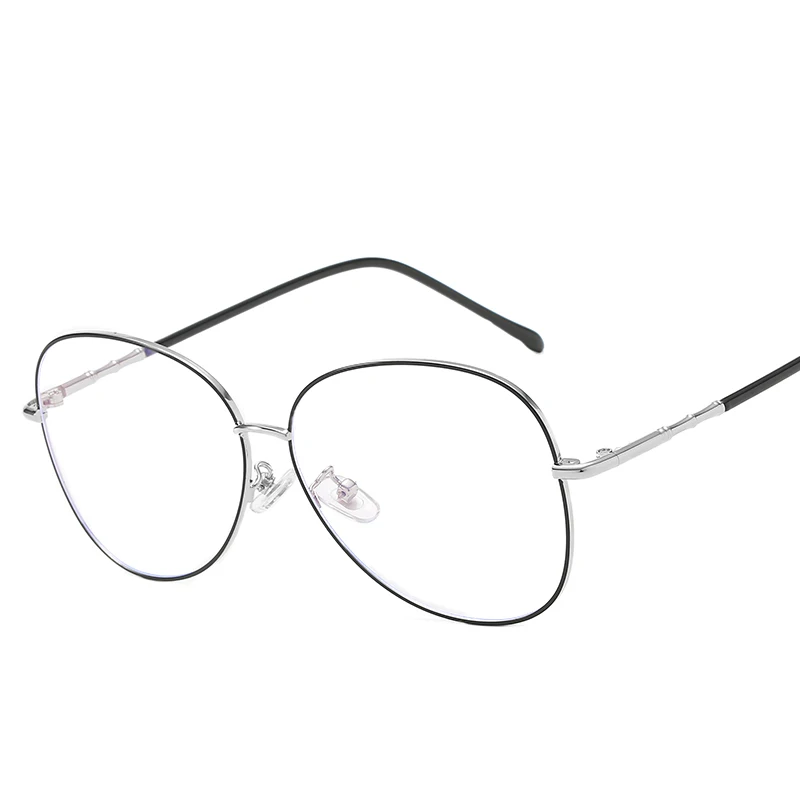 2019 Large fashion glasses woman aviation bamboo joint arm metal optical frame making machine