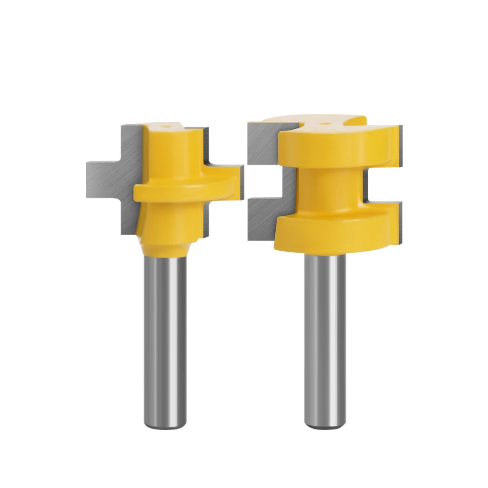 Ля ви 2 шт. Концевая фреза 8 мм хвостовик с Т-образными пазами квадратный зуб шип фреза разделочный нож фрезы для контурной обработки для дерева инструмент деревообрабатывающий MC02140