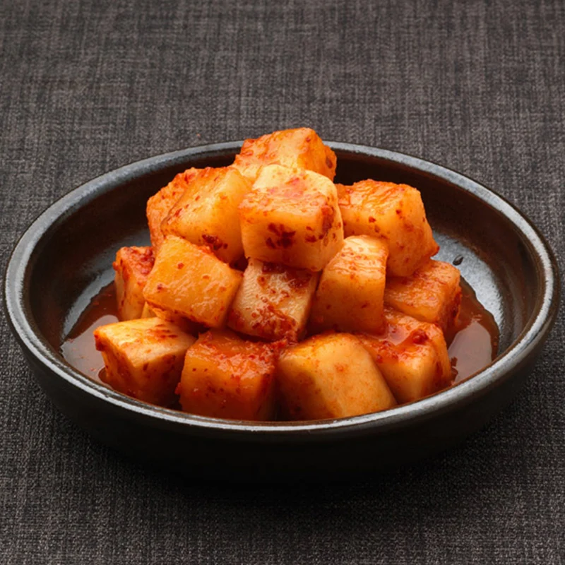 Korean Style Radish Kimchi Authentic Young Radish Yanbian Korean Pickled Sweet And Sour
