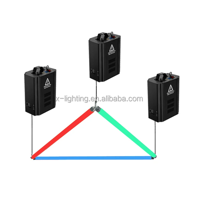 Ceiling Decoration Lighting dmx motor System RGB 3D Kinetic LED Triangle Pixel Tube