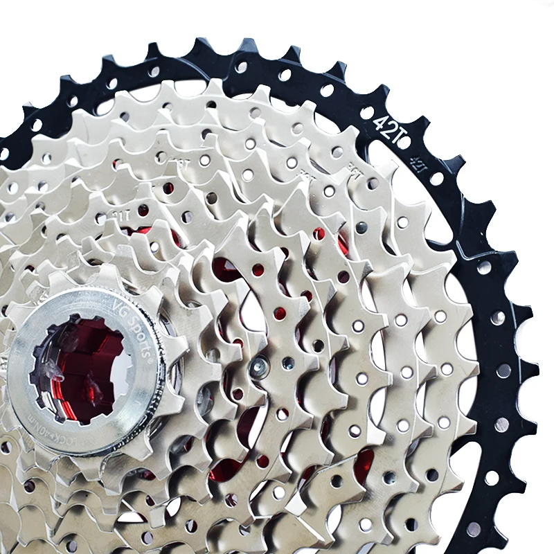 VG SPORTS 10 Speed 11-42T Mountain Bike Cassette Separate Freewheel Aluminum Bracket Sprocket Bicycle FreeWheel