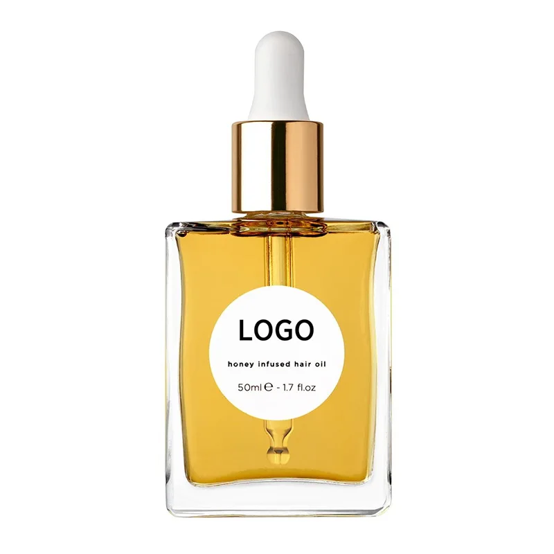 Private Label Natural Honey Infused Hair Oil Deeply Nourish & Moisturize Hair Treatment Oil Boost Shine &Smooth Frizz Hair Care