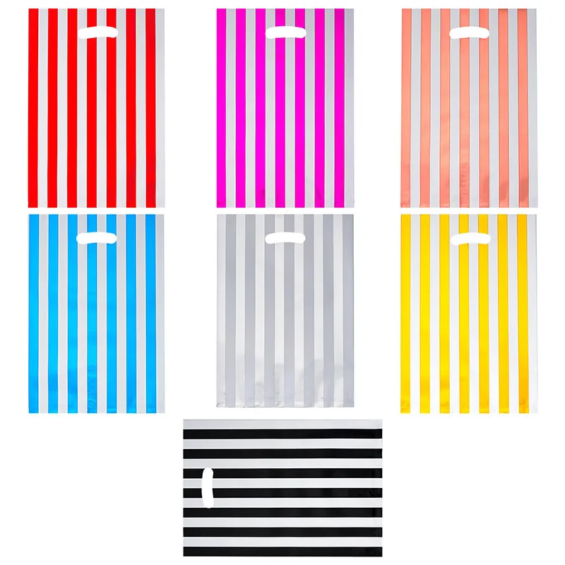 Birthday party aluminum film bag stripe return gift bag