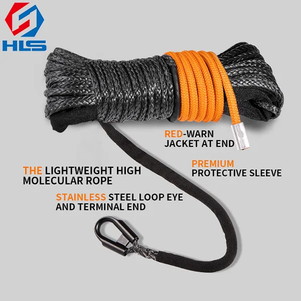 Accessory  4WD Off-Road Vehicles  Heavy Industry Applications  Synthetic 10mmx30m Winch Rope  and  Hook