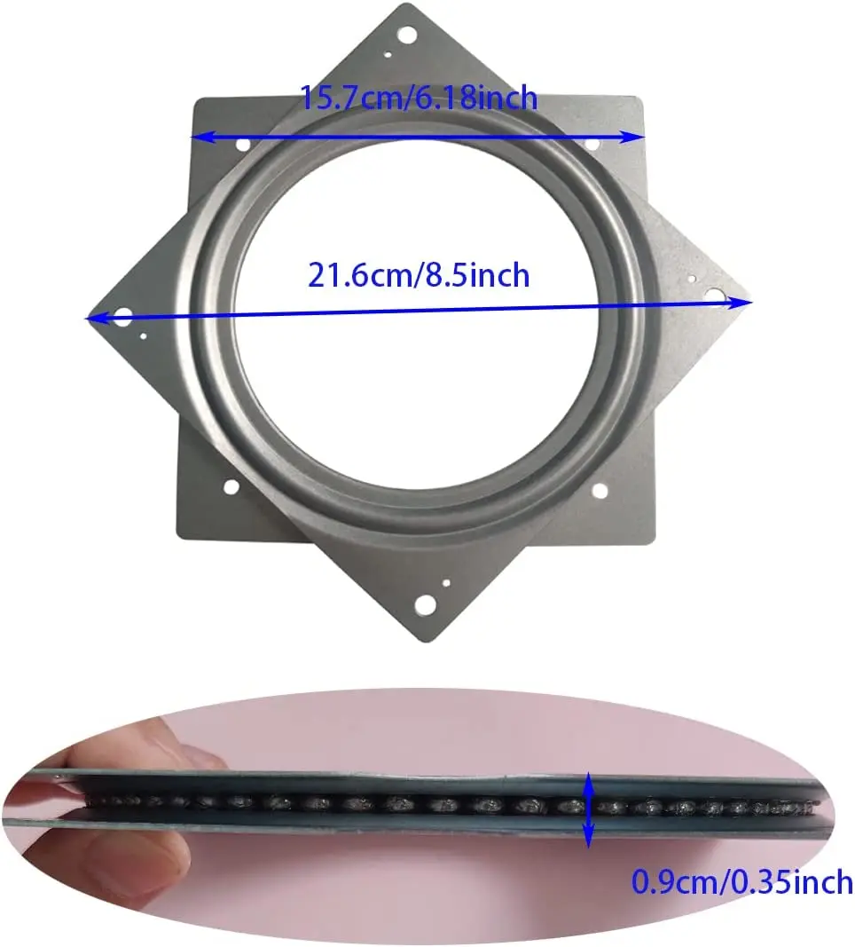 New Heavy Duty Swivel Plate Alloy Steel Square Lazy Susan Mechanism Turntable Hardware 360 Degree Rotation Lazy Susan Bearing