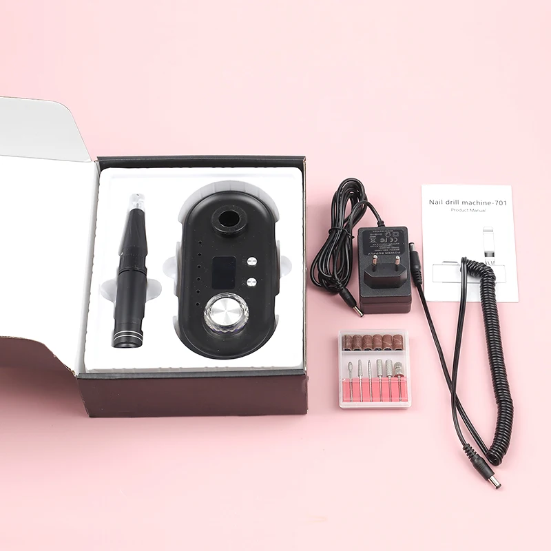 Professional Custom Portable Manicure Nail Drill Wholesale 40000rpm Strong Handpiece Electrical Power Desktop Nail Drill Machine