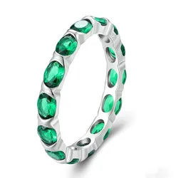 New luxury emerald zircons sterling bague argent alibaba wholesale jewellery finger rings 925 silver women