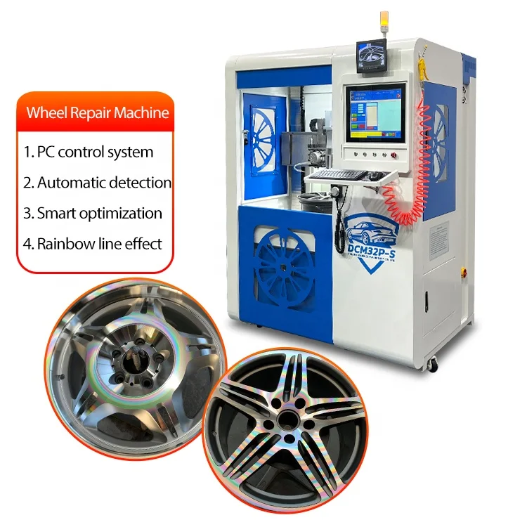 Newest diamond cutting cnc wheel lathe alloy wheel repair rim polishing lathe machine supplier DCM32P-S