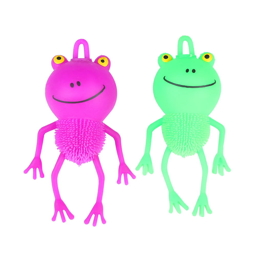 KEHUI Squishy Balls Sensory toy Hot Selling Fidget Toys Colorful Soft Toy Cartoon Frog Puffer Ball For Kids