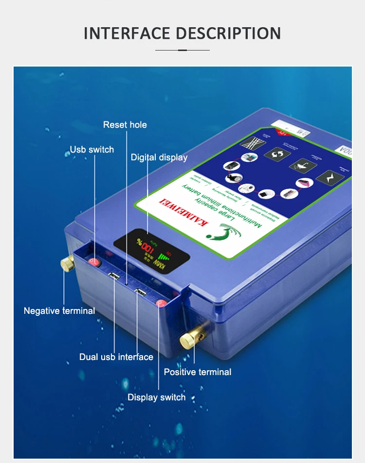 Large capacity and light weight li-ion 12v 60ah lifepo4 lithium ion battery price for sale