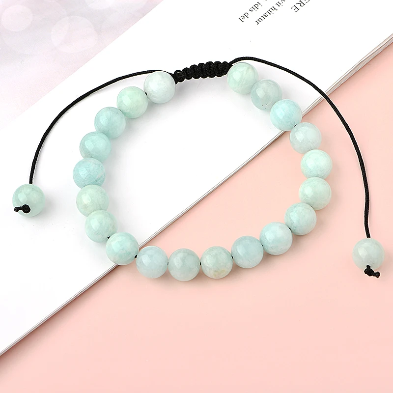 Custom woven bracelets Natural Stone 7 Chakra Energy Gemstone Handmade Bead Woven Friendship Macrame Bracelet