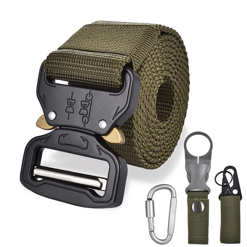 Special Forces Quick Release Emergency Tactical Belt Set Metal Buckle Combat Waist Belts