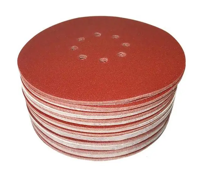 Wholesale price quality 5 inch 6 holes/ 6 inch 9 holes car abrasive sanding disc sand paper