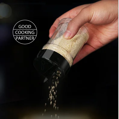 Honest Suppliers 170ML PET Round Shape Spice Bottle Salt Pepper Shaker Seasoning Container With Butterfly Cap