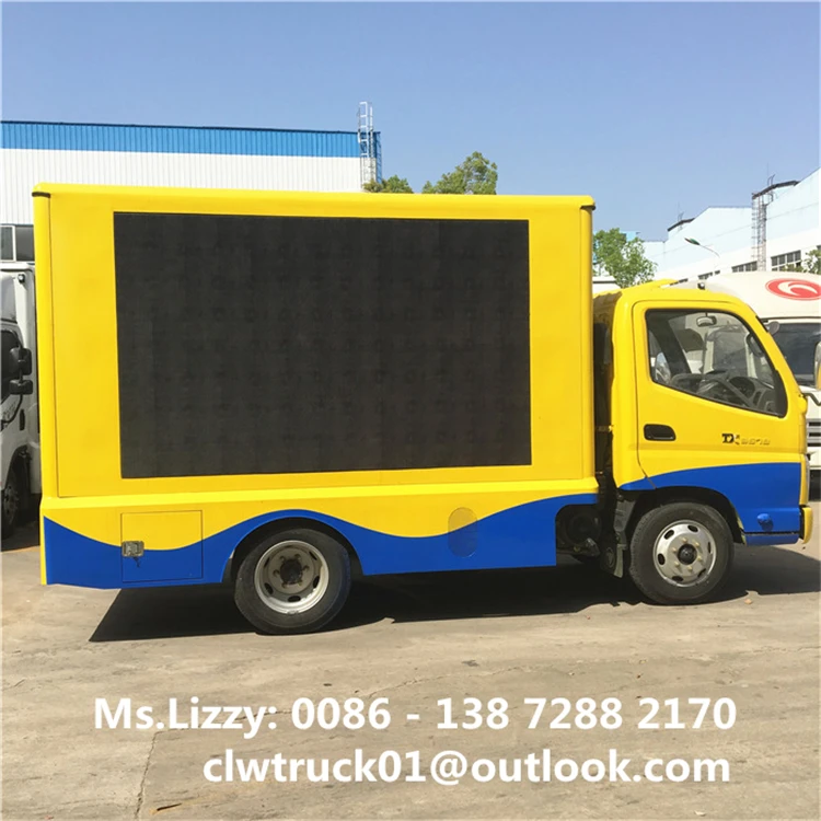 Hot Selling Foton 4x2 Outdoor Waterproof LED Mobile Advertising Trucks For Sale in Dubai