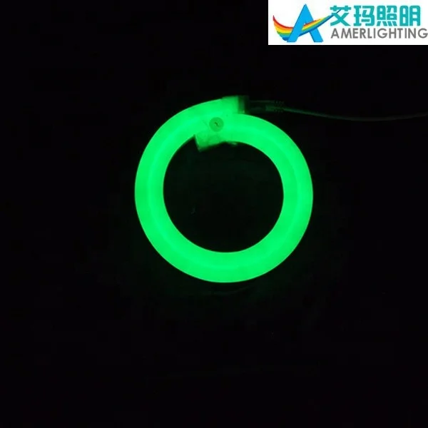 supper brightness 110v 220v color jacket flexible led neon in green color