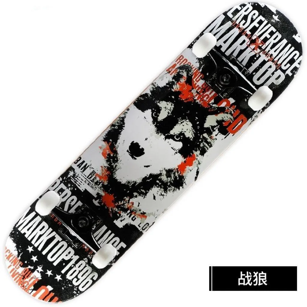 custom skateboard deck 4 wheels deck board ABEC-9 bearing anti-slip skateboard surf skate for adults