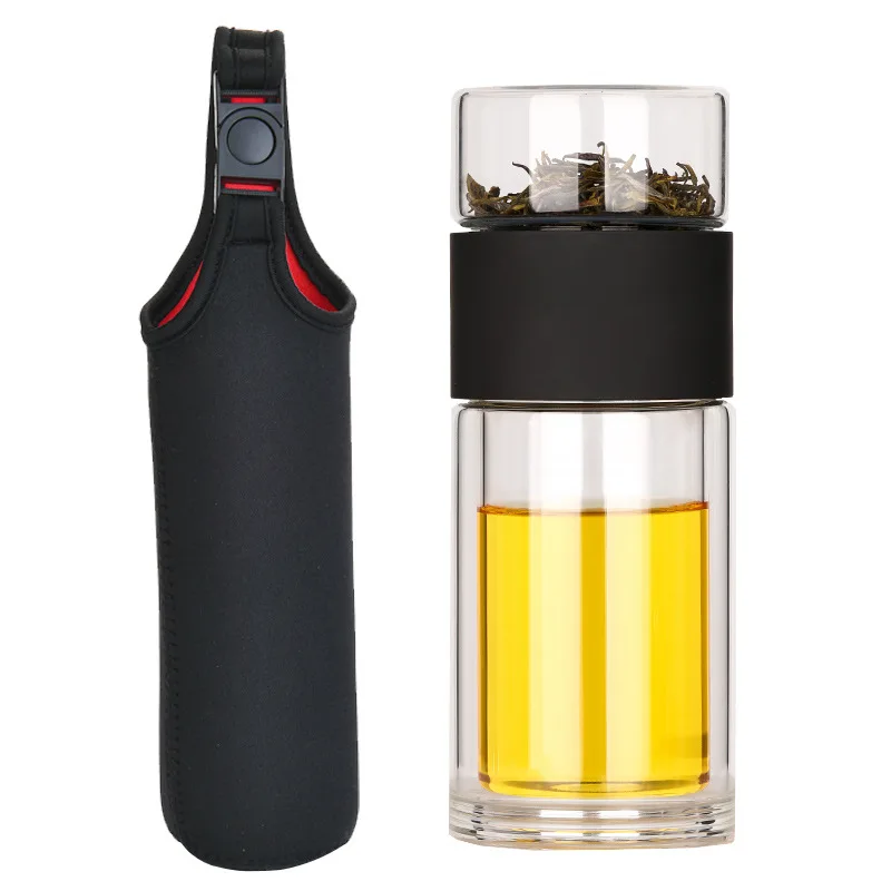 Heat-resistant Suction Flowing separation Filter All-glass Bubble-absorbing tea Cup Teapot