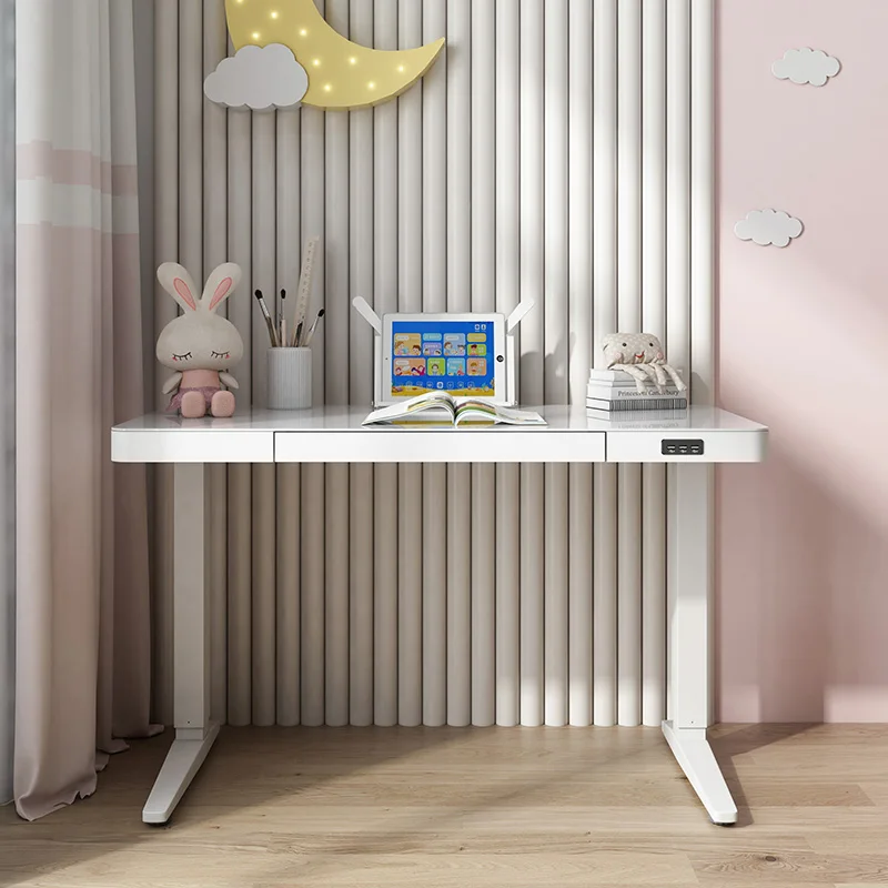 Work From Home Smart Office Desk with Wireless and USB Charger Touch Screen Tabletop Sit Stand Electric Desk