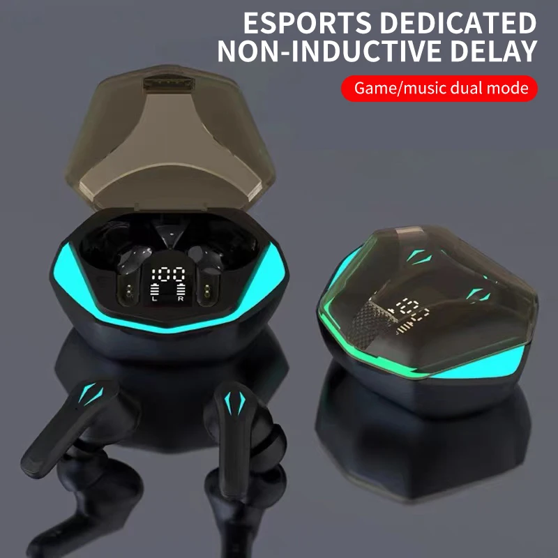 Игровая гарнитура JS18 наушники-вкладыши с низкой задержкой игровые наушники со светодиодным цифровым дисплеем беспроводные Tws Hd