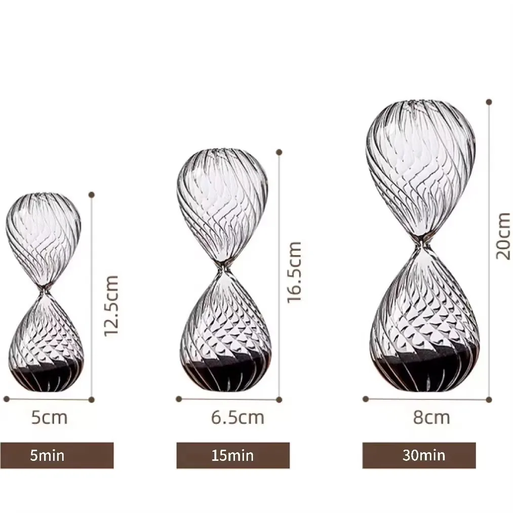 RTS Factory 5/15/30 Minutes New Glass Hourglass Multi-Coloured Sand Timer Threaded Sand Clock Family Table Decoration Crafts