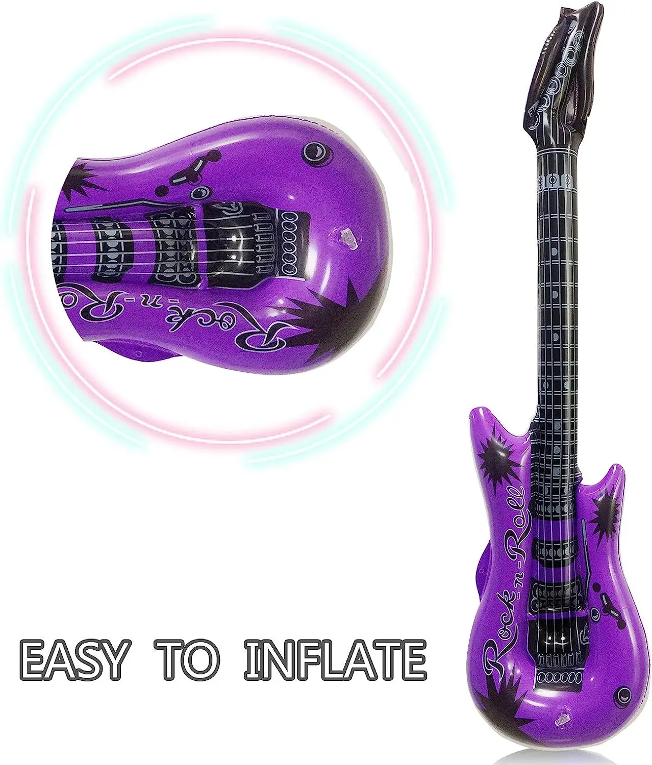 High Quality Inflatable Toys Accessories Musical Instrument PVC Inflatable Guitar Toys For Kids