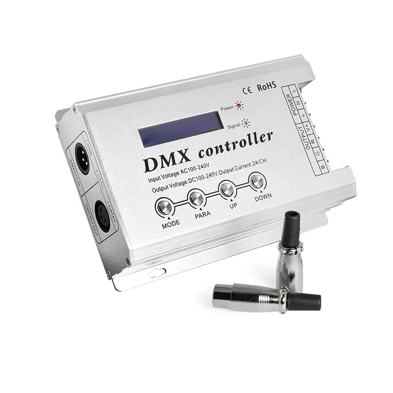DMX512 Controller RGB AC100-240V 2ax3ch AC230V/240V Manual SWITCH RF DC 100~240V Common Anode 4 Line 3 Channels 0.77kg 1-year