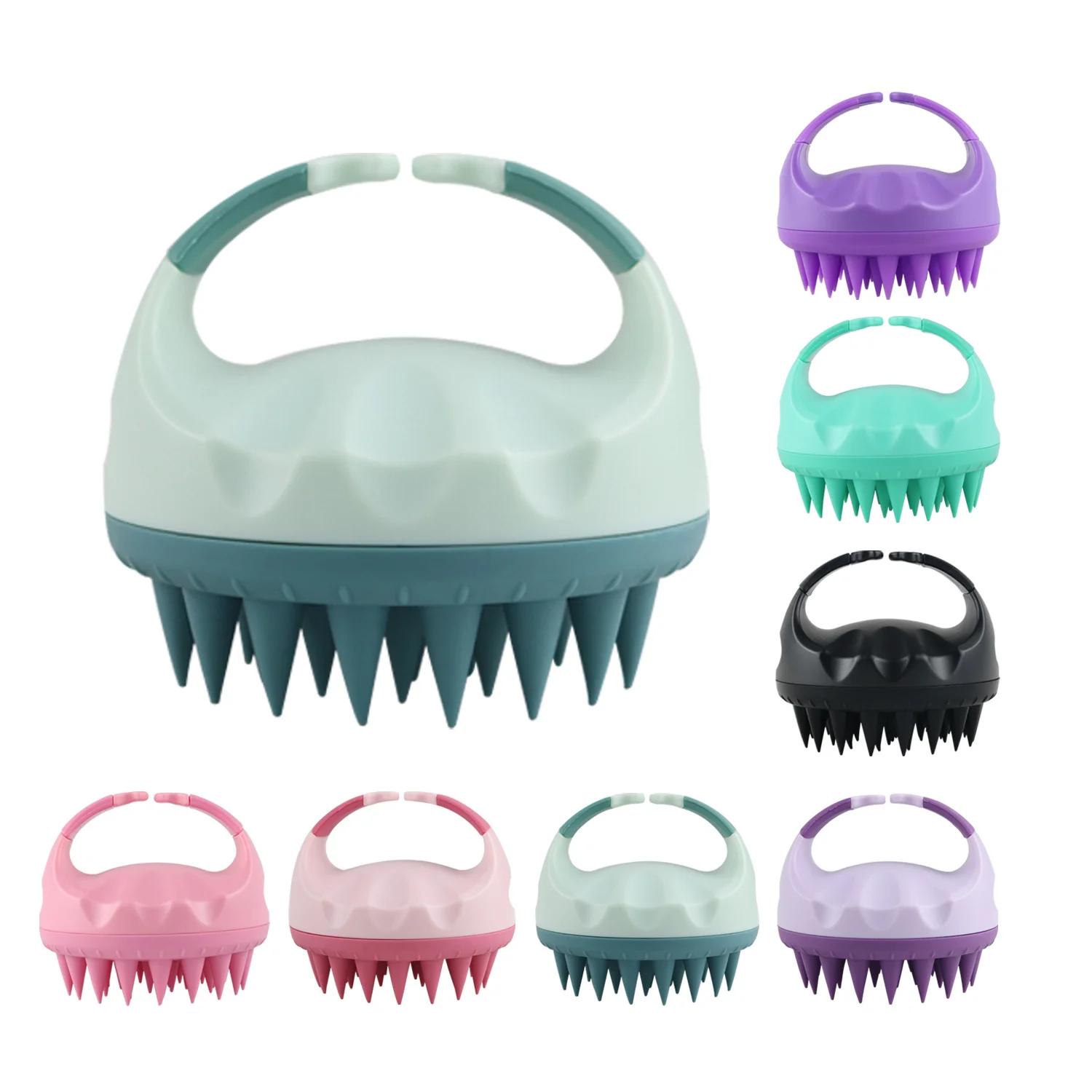New Arrivals Custom LOGO/Color Salon Hair Care Accessory Silicone Scalp Scrubber Massage Hair Brush Shampoo Brush Scalp Massager