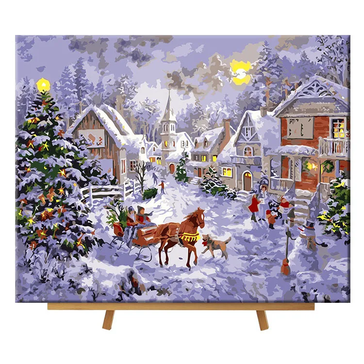 Frame Landscape Fantasy Tree Diy Painting By Numbers Acrylic Wall Art Picture By Numbers Handpainted Oil Painting 40x50