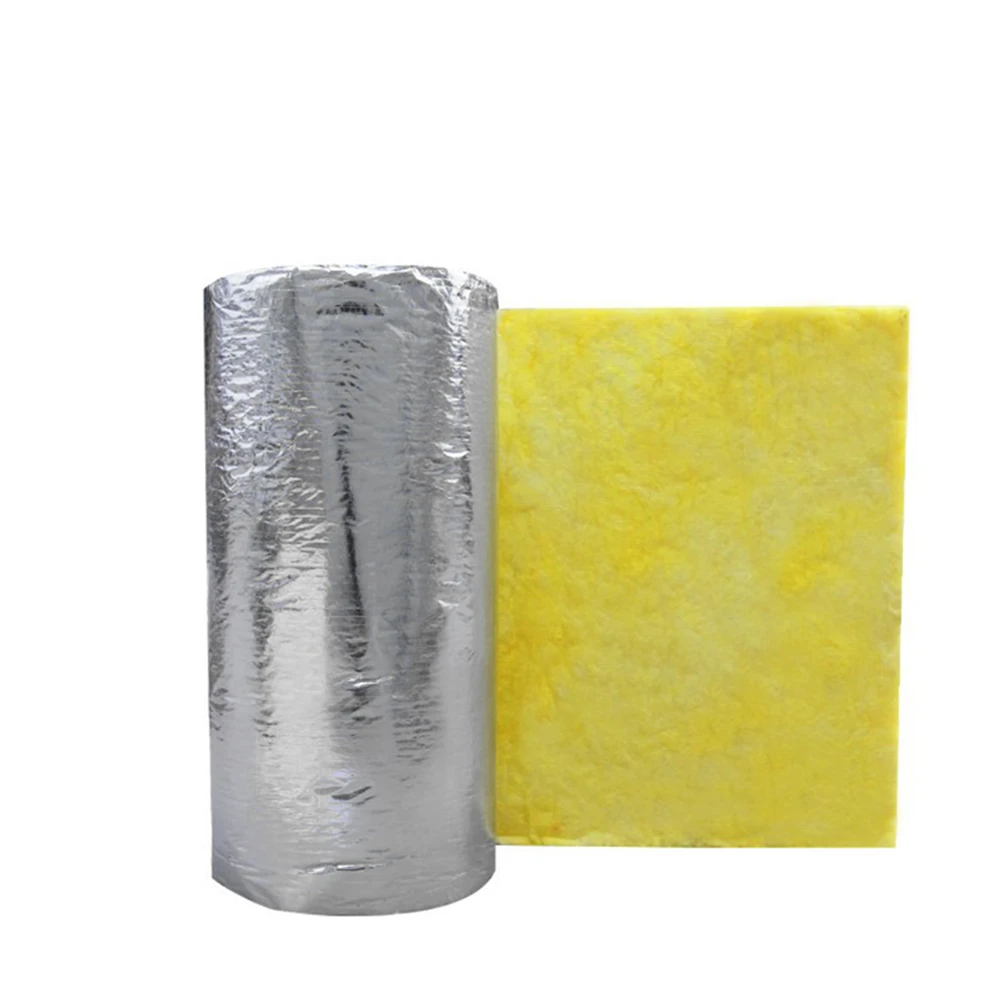 Glass Wool Sound Absorption Coefficient Fiberglass Wool Heat Insulation Glass Wool 50mm 75mm  With Veneer