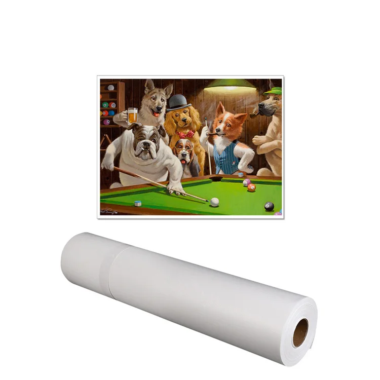 240gsm water resistant glossy polyester canvas roll for artist
