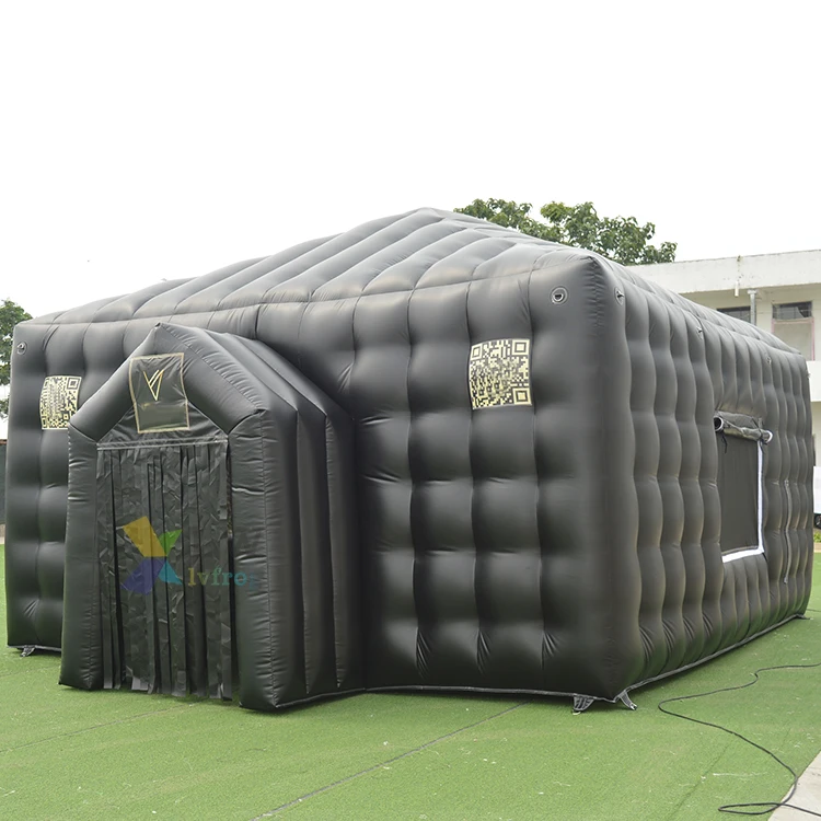 Commercial backyard inflatable nightclub tent inflatable disco light inflatable party supplies cube tent for night club