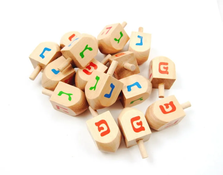 Деревянные игрушки Dreidel деревянный вращающийся верх 45 мм чистый классический интересный Детский образовательный подарок «сделай