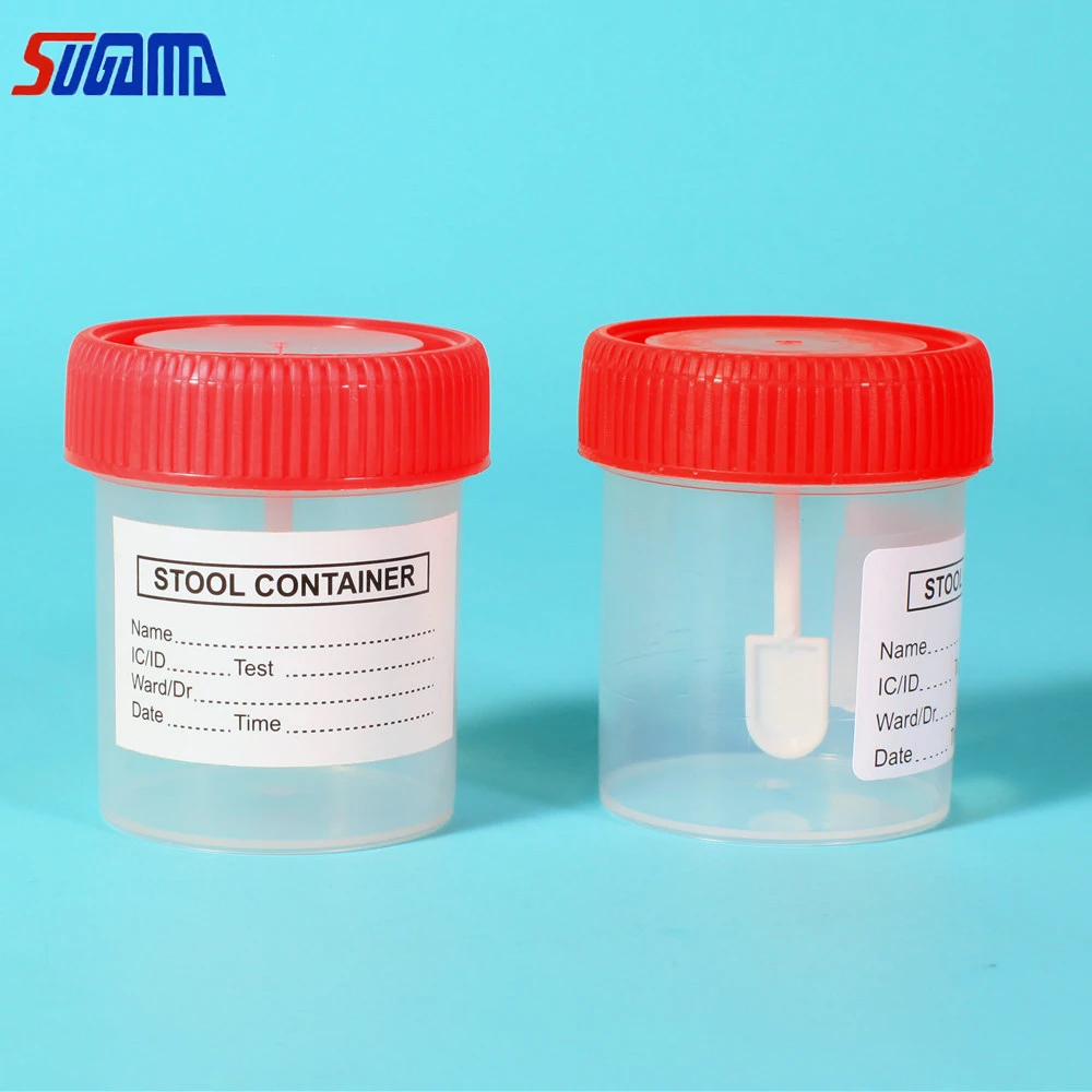 china factory medical disposable vacuum stool container urine testing sample cup