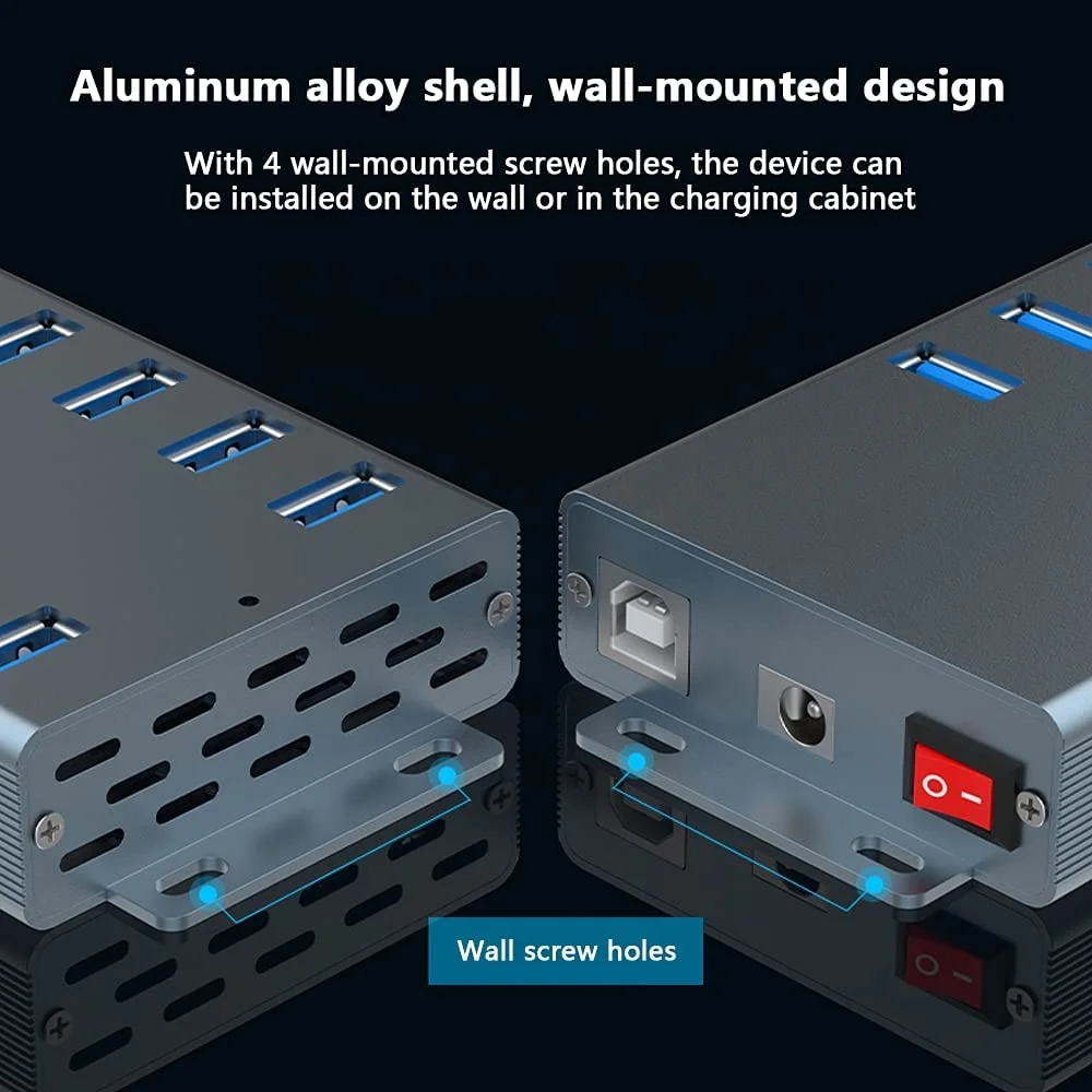 20 Ports USB 2.0 Extension HUB Industrial Grade USB Splitter Hub data usb charging station for Macbook PC Laptop