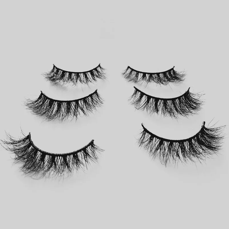 Natural eyelashes mink eyelashes black cotton band false 2023 free sample customized Fluffy Lashes