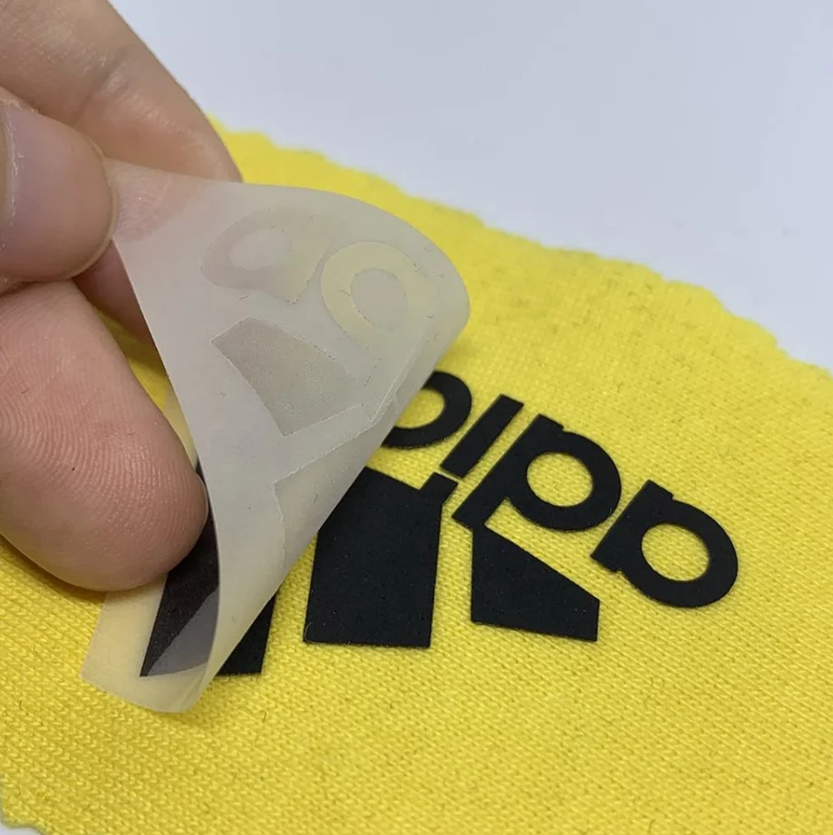 Custom 3D Raised Effect Brand Logo 3D Rubber Silicone Heat Transfer Clothing Label Heat Transfer Sticker For T-shirt