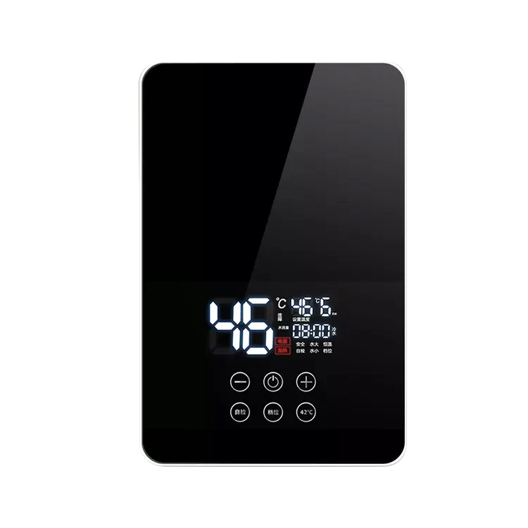 Water Heater Touch Button Custom Ce Stainless Steel for Shower 2024 Low Power Bathroom Instant Electric Green Wall Mounted 6000