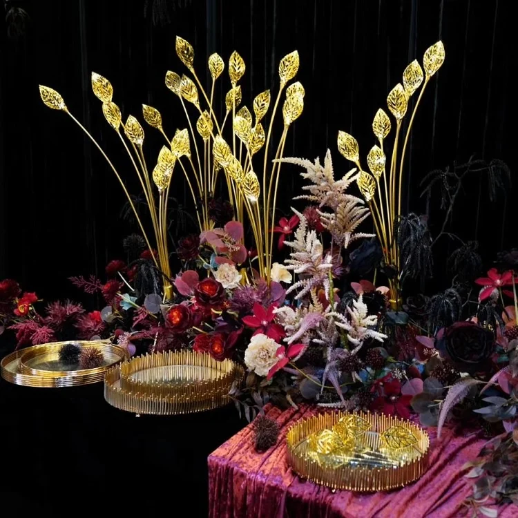 Светодиодная вилка с золотыми листьями Star spring двойного назначения, Потолочная Подвесная лампа, украшения для свадеб, вечеринок, мероприятий