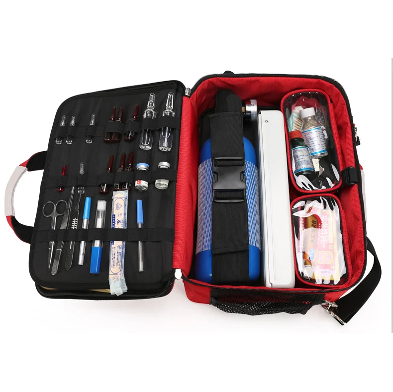 Travel Medical Supplies Cosmetic First Aid Organizer Insulated Medicine Bag Convenient Safety Kit Suit for Family