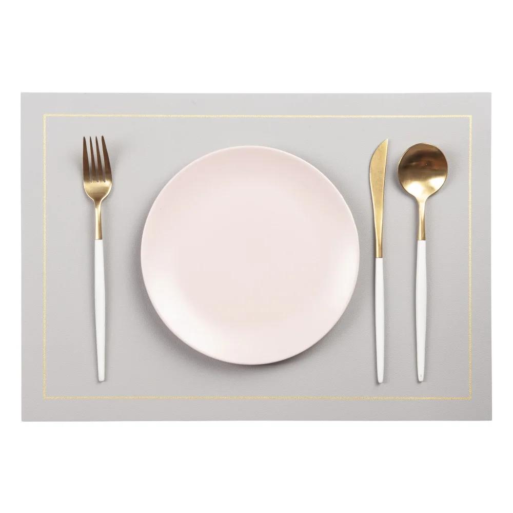 PVC leather table mat table leather mat leather crocodile round table placemats