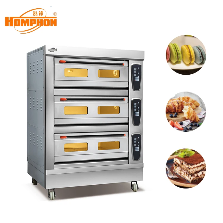 Homphon WFC-306DI 3 Deck 6 Trays Electric Baking Equipment Electric Bakery Oven