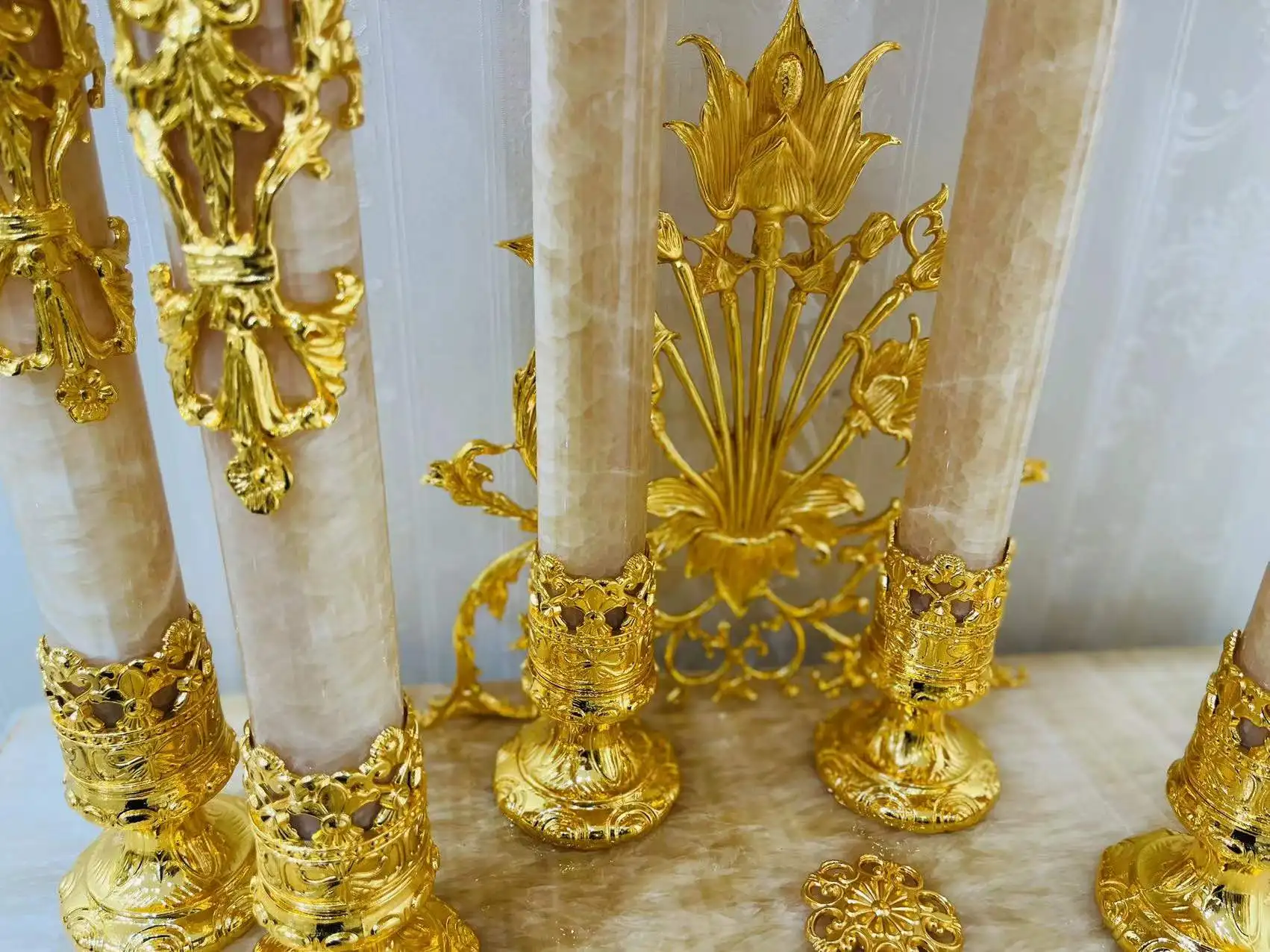 Luxury European Grandfather Clock Living Room Villa Hotel Decoration Floor Clock Golden Crystal Custom Clock