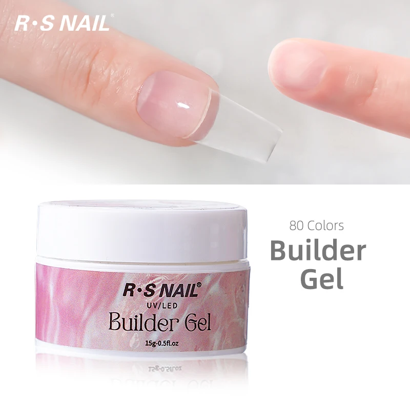R S Nail Liquid Glitter Builder UV Gel Beauty Salon Free Sample Gel Polish No Heat Extension Gel