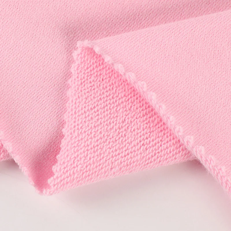 32S cotton David clothing fabric, pure cotton single-sided autumn and winter set school uniform knitted looped fabric