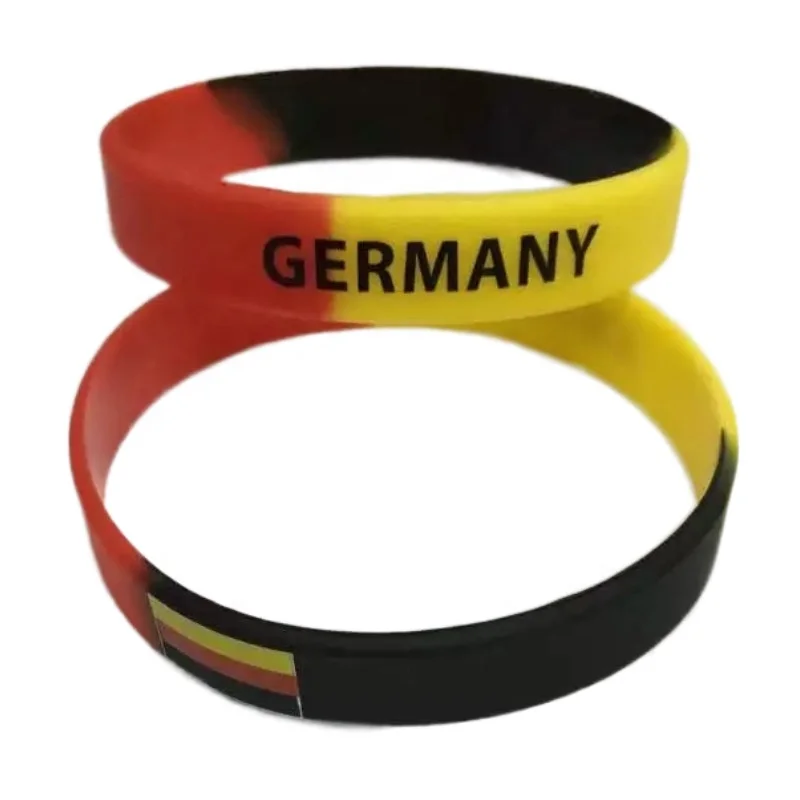 EK 2024 Germany supporter silicone wristband german color silicone bracelet