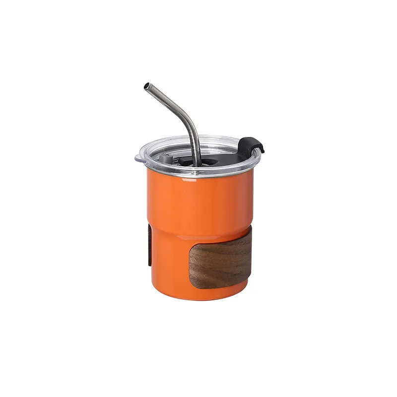 Customize Logo Anti-scald Camping 304 Stainless Steel Custom Cups Water Cup Portable Coffee Tea Cup Set Beer Travel Mug With Lid
