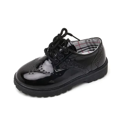 Choushan OEM Sepatu Anak Performance Leather Lace Up British Style For Boys Kids