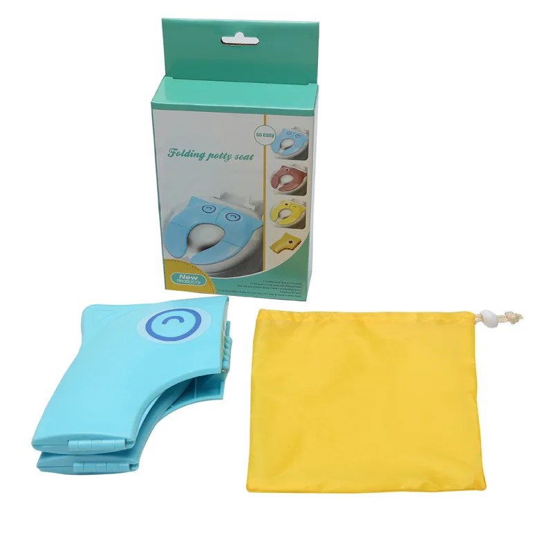 Baby Folding Travel Potty Seat for Toddlers Fits Round & Oval Toilets Non-Slip Reusable Portable Toilet Seat Cover