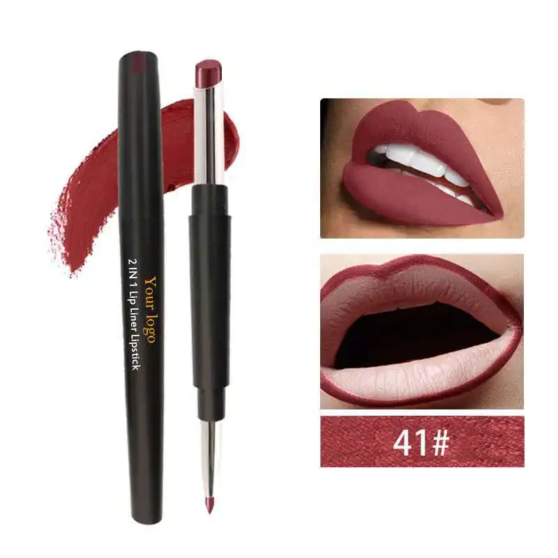 
OEM/ODM Free Sample Makeup Private Label Wholesale Lip Tint Matte Mineral Brown Waterproof Lipstick Vegan Lip Liner Pencil Priva 